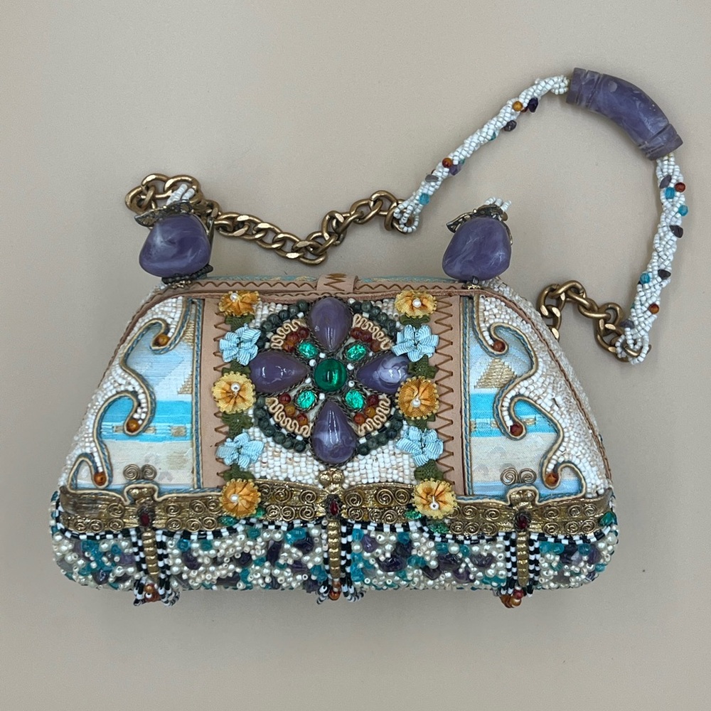 Rare‎ Mary Frances Multicolor Embellished Clutch - Picture 8 of 8